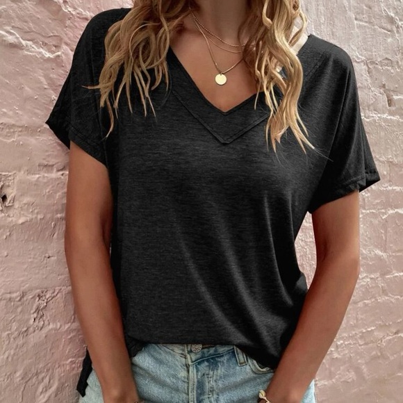 Black V Dolman Sleeve Top - Picture 9 of 16